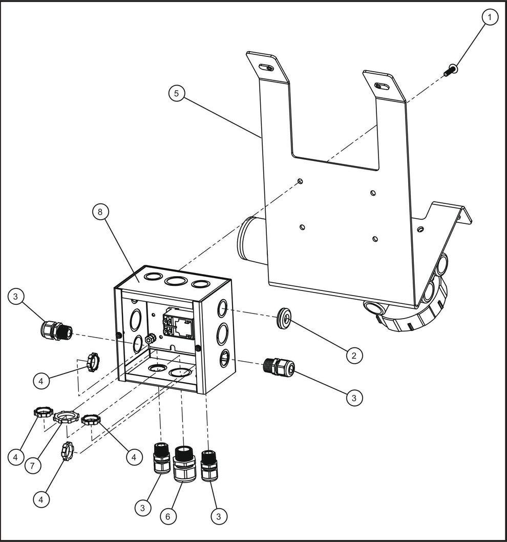 Gas Detection System Relay Box (2 of 2) Assembly Parts for MAXI-HEAT MH500iQ Gas Detection System by Allmand