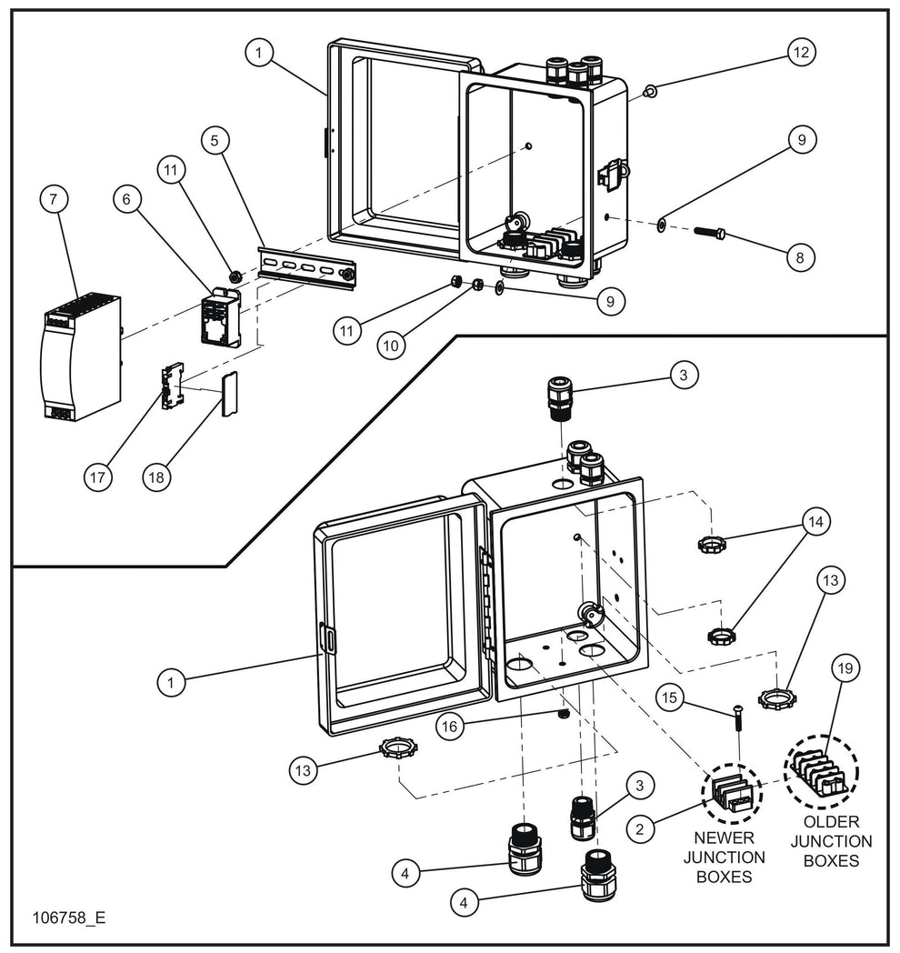 MH500iQ Junction Box Assembly Parts for MAXI-HEAT MH500iQ (14-000001 to 14-999999) by Allmand