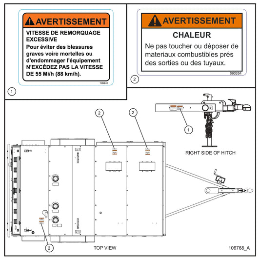 MH500iQ CSA Roof and Right Side Decals Assembly Parts for MAXI-HEAT MH500iQ (14-000001 to 14-999999) by Allmand
