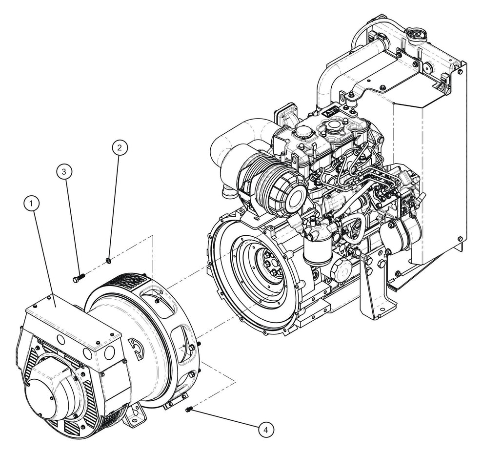 CAT Stamford (Cummins) 9kW Generator Assembly Parts for MAXI-HEAT MH500iQ (14-000001 to 14-999999) by Allmand