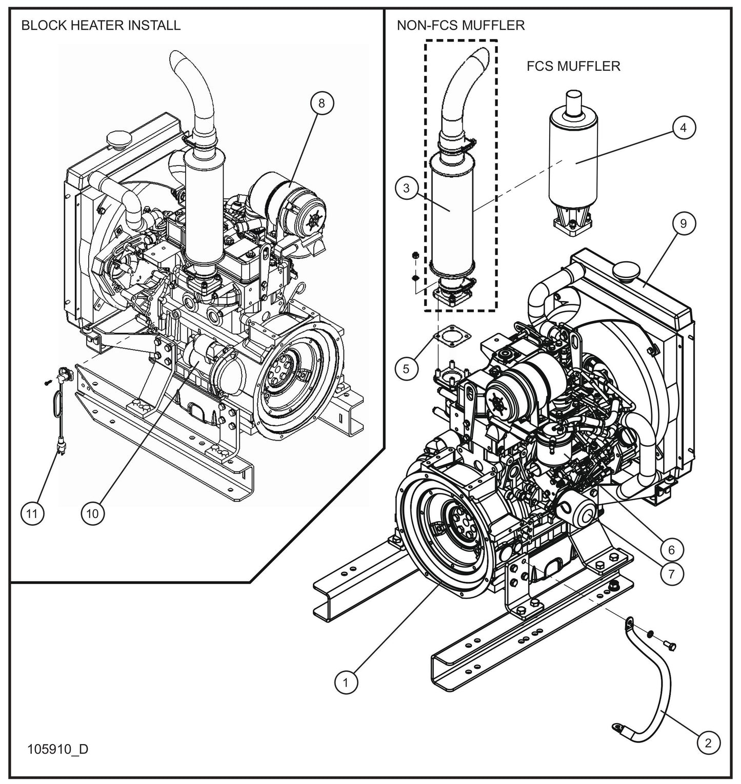 Isuzu 3CE1 Engine Assembly Group Parts for MAXI-HEAT MH500iQ (14-000001 to 14-999999) by Allmand