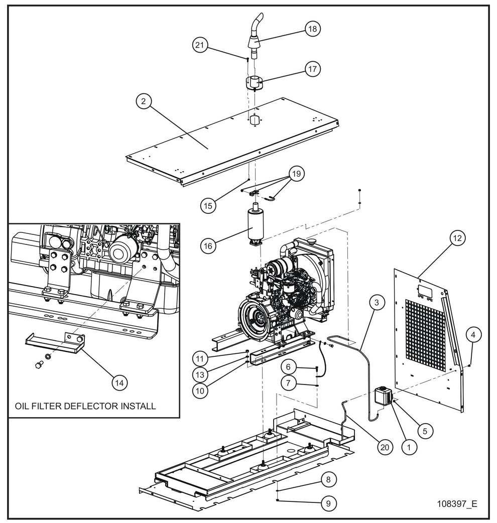 Isuzu 3CE1 Engine FCS Install Group Assembly Parts for MAXI-HEAT MH500iQ (14-000001 to 14-999999) by Allmand