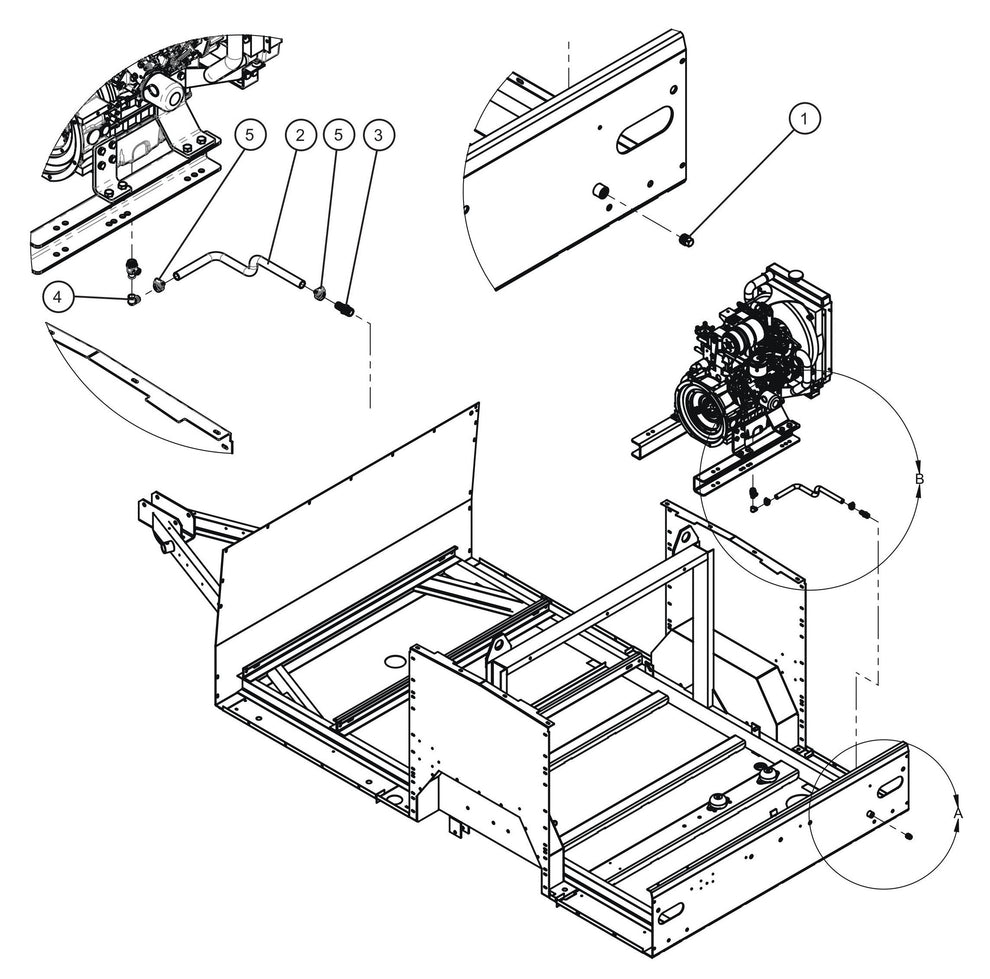 Isuzu 3CE1 Remote Oil Drain Group Assembly Parts for MAXI-HEAT MH500iQ (14-000001 to 14-999999) by Allmand