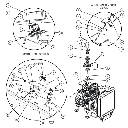 Isuzu 3CE1 Shocker Valve Group Assembly Parts for MAXI-HEAT MH500iQ (14-000001 to 14-999999) by Allmand