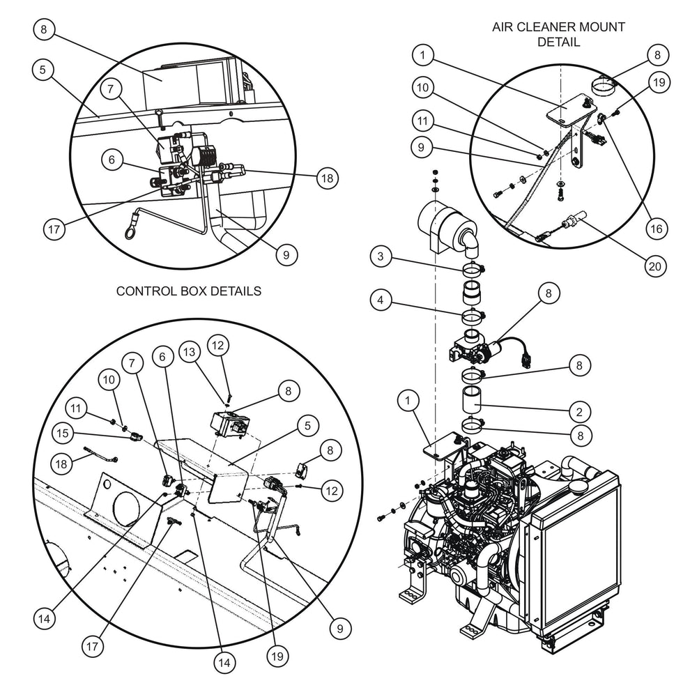 Isuzu 3CE1 Shocker Valve Group Assembly Parts for MAXI-HEAT MH500iQ (14-000001 to 14-999999) by Allmand