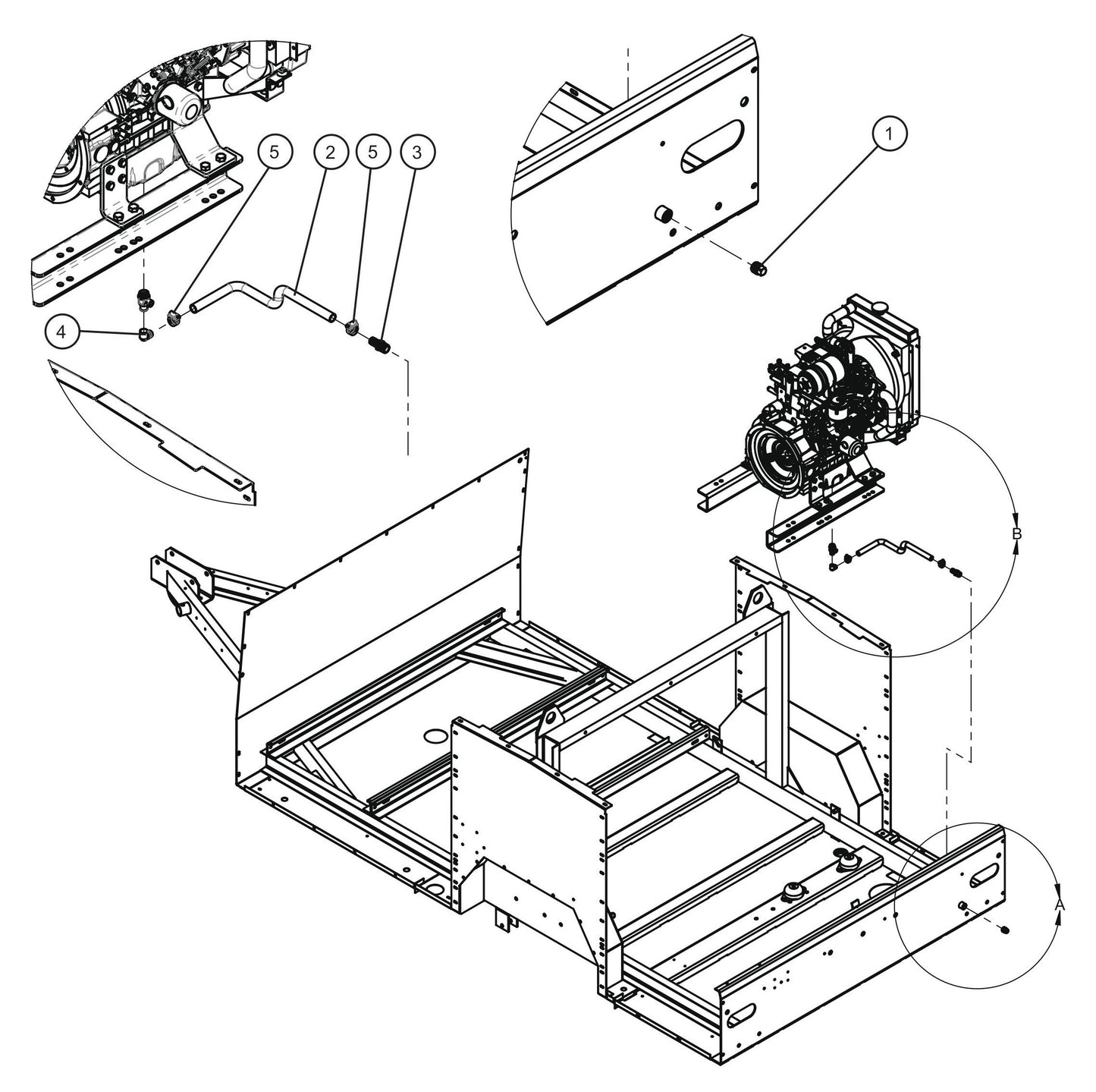Isuzu 3CE1 FCS Remote Oil Drain Group Assembly Parts for MAXI-HEAT MH500iQ (0001MH16 TO 9999MH16) by allmand