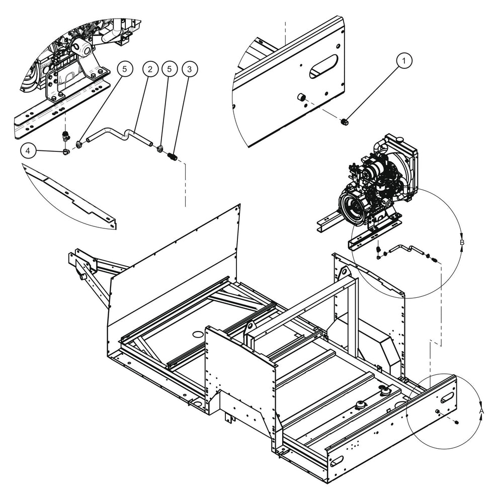 Isuzu 3CE1 FCS Remote Oil Drain Group Assembly Parts for MAXI-HEAT MH500iQ (0001MH16 TO 9999MH16) by allmand