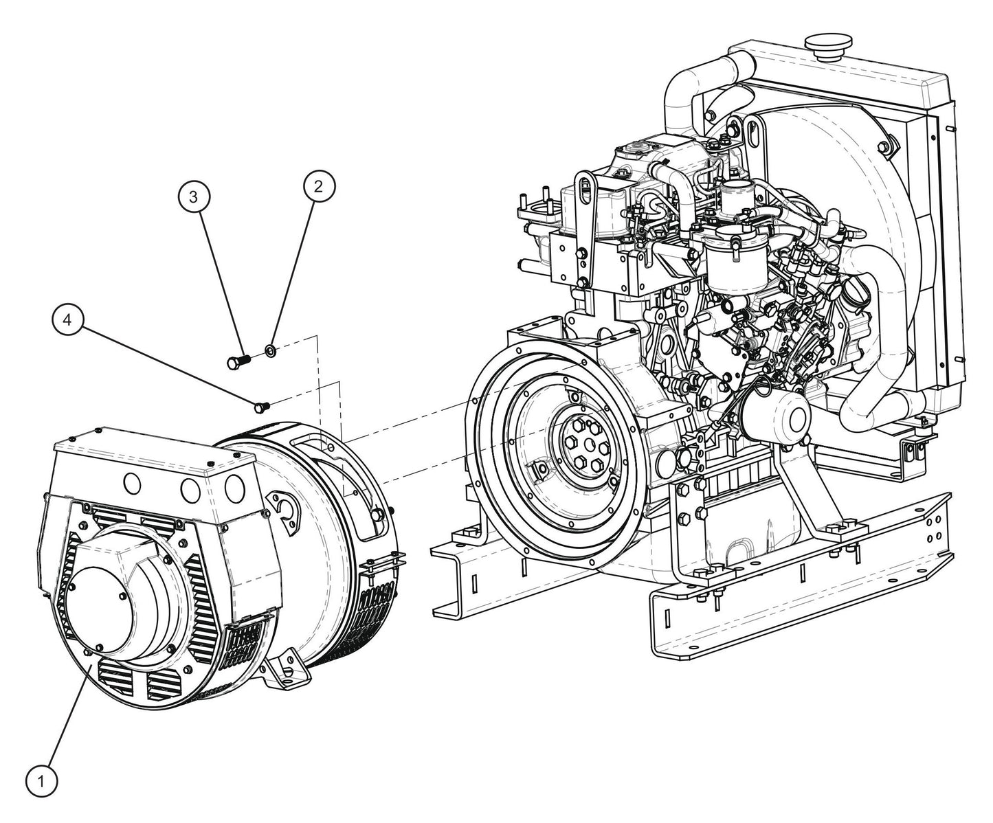 Isuzu Stamford (Cummins) 9kW Generator Assembly Parts for MAXI-HEAT MH500iQ (0001MH16 TO 9999MH16) by allmand
