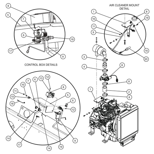 Isuzu 3CE1 Shocker Valve Group Assembly Parts for MAXI-HEAT MH500iQ (0001MH16 TO 9999MH16) by allmand