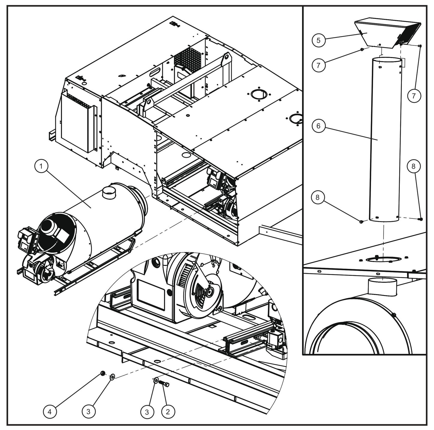 MH500iQ Install Group Assembly Parts for MAXI-HEAT MH500iQ (0001MH16 TO 9999MH16) by allmand