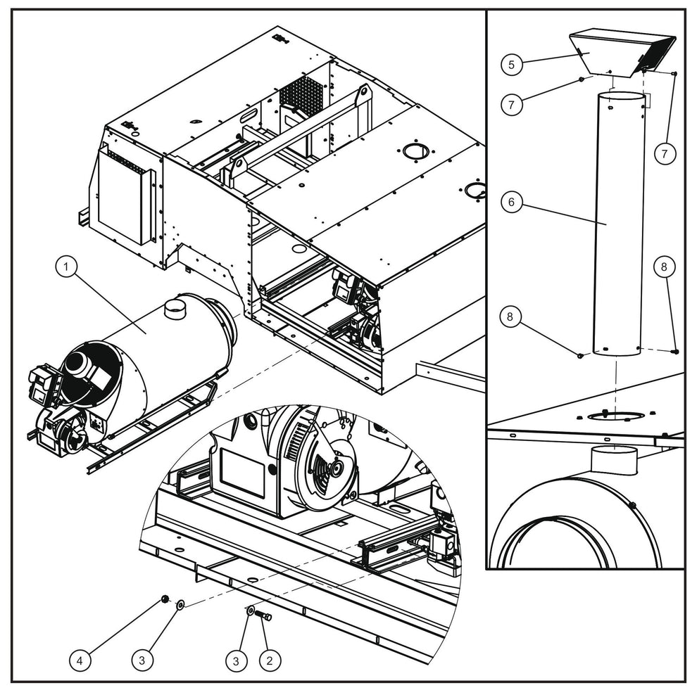 MH500iQ Install Group Assembly Parts for MAXI-HEAT MH500iQ (0001MH16 TO 9999MH16) by allmand