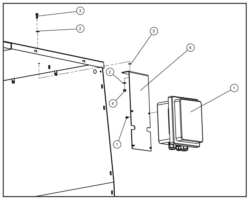 MH500iQ Junction Box Install Group Assembly Parts for MAXI-HEAT MH500iQ (0001MH16 TO 9999MH16) by allmand