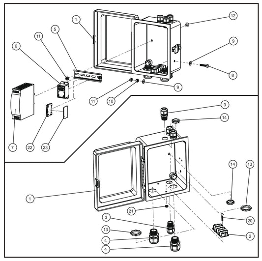 MH500iQ Junction Box Assembly Parts for MAXI-HEAT MH500iQ (0001MH16 TO 9999MH16) by allmand