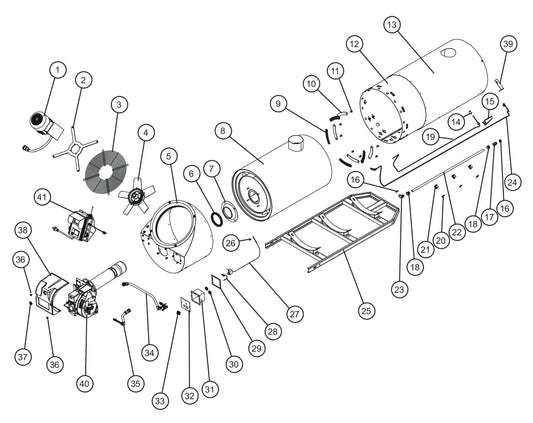 MH500iQ Heating Unit Assembly Parts for MAXI-HEAT MH500iQ (0001MH16 TO 9999MH16) by allmand