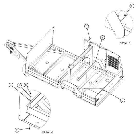 Trailer Base Group (2 of 5) Assembly Parts for MAXI-HEAT MH500iQ (0001MH16 TO 9999MH16) by allmand