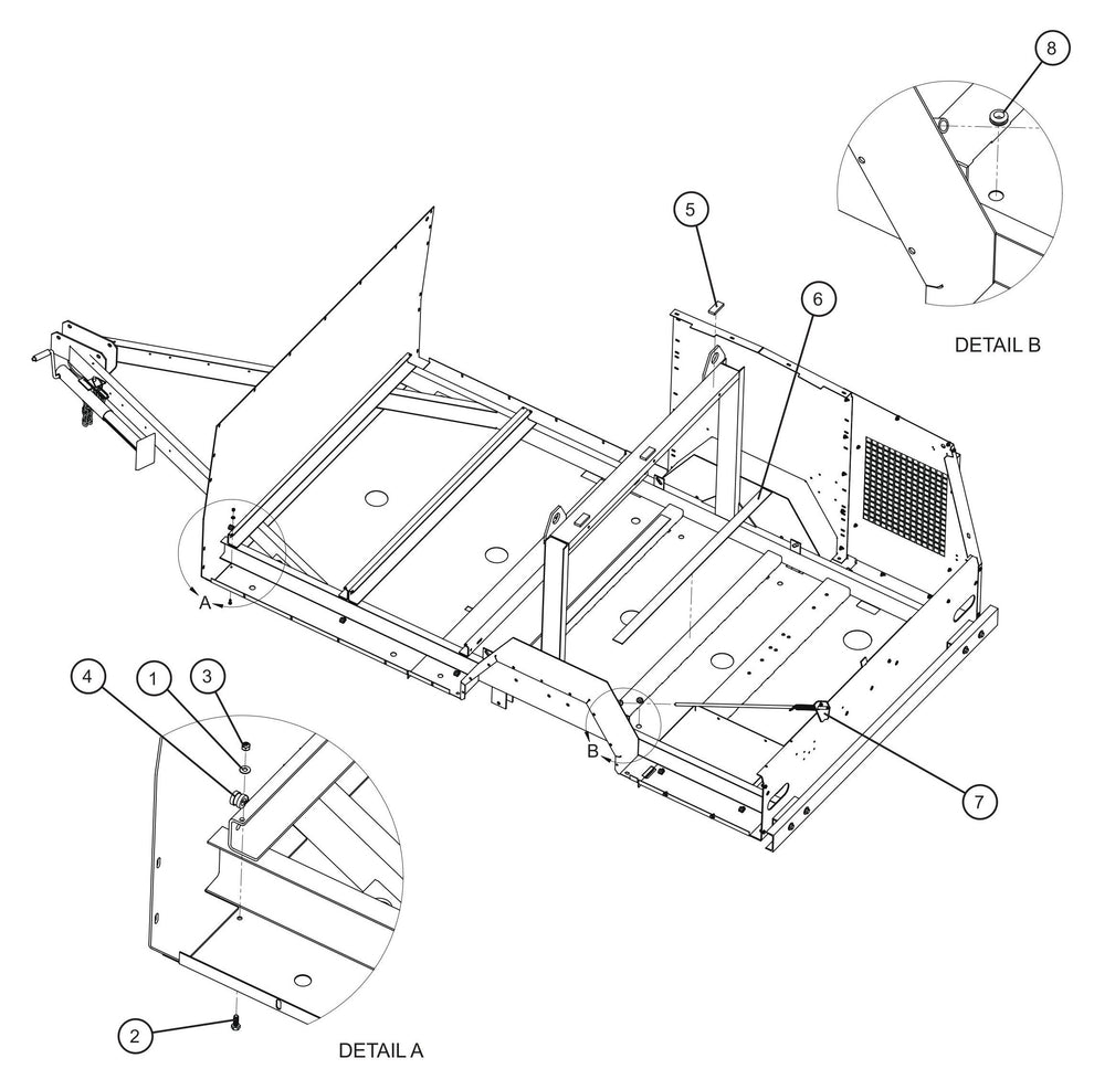 Trailer Base Group (2 of 5) Assembly Parts for MAXI-HEAT MH500iQ (0001MH16 TO 9999MH16) by allmand