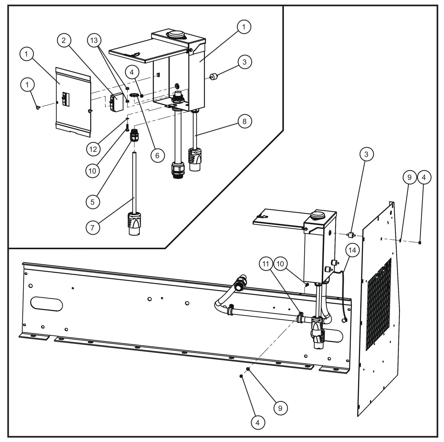 Outlet Box Group (1 of 3) Assembly Parts for MAXI-HEAT MH500iQ (0001MH16 TO 9999MH16) by allmand