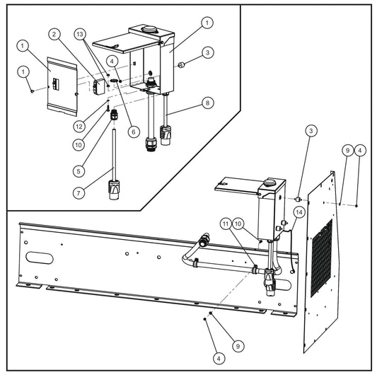 Outlet Box Group (1 of 3) Assembly Parts for MAXI-HEAT MH500iQ (0001MH16 TO 9999MH16) by allmand