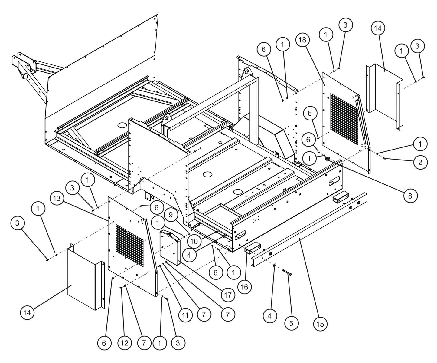 Trailer Base Group (3 of 5) Assembly Parts for MAXI-HEAT MH500iQ (0001MH16 TO 9999MH16) by allmand