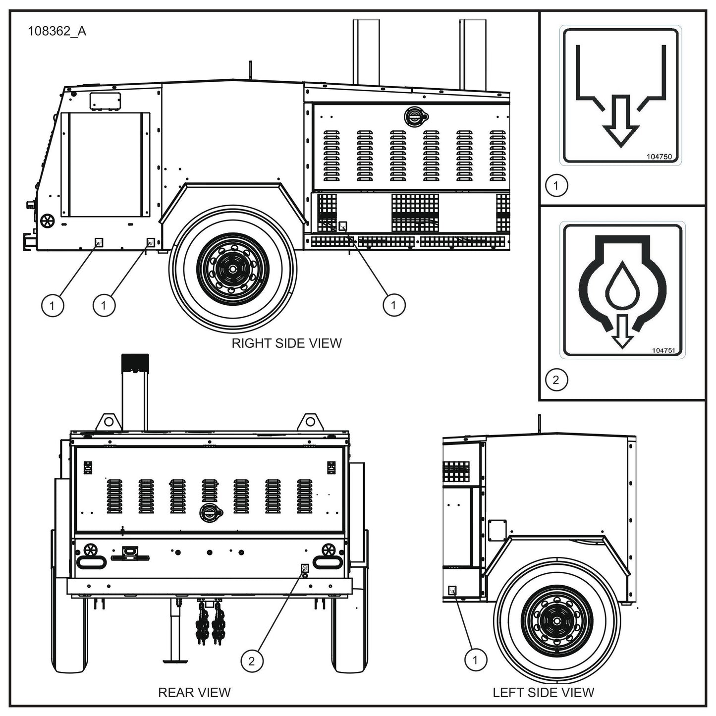 MH500iQ FCS Decals Assembly Parts for MAXI-HEAT MH500iQ (0001MH16 TO 9999MH16) by allmand
