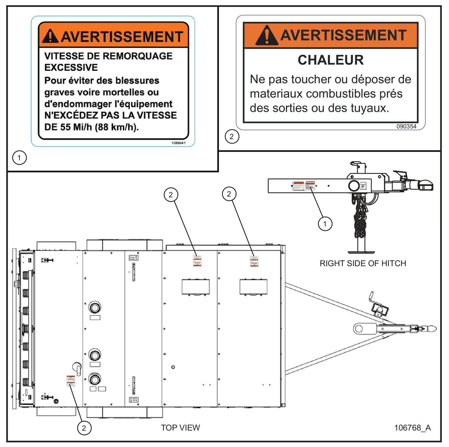 MH500iQ CSA Roof and Right Side Decals Assembly Parts for MAXI-HEAT MH500iQ (0001MH16 TO 9999MH16) by allmand