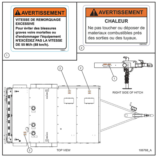 MH500iQ CSA Roof and Right Side Decals Assembly Parts for MAXI-HEAT MH500iQ (0001MH16 TO 9999MH16) by allmand