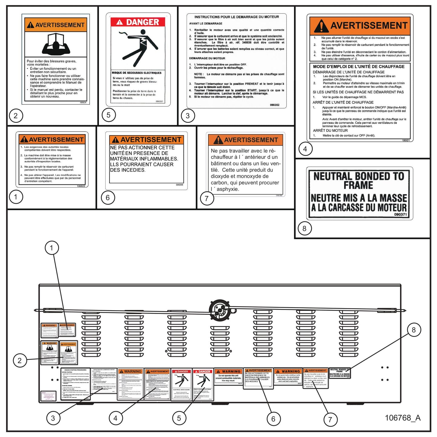 MH500iQ CSA Rear Door Decals Assembly Parts for MAXI-HEAT MH500iQ (0001MH16 TO 9999MH16) by allmand