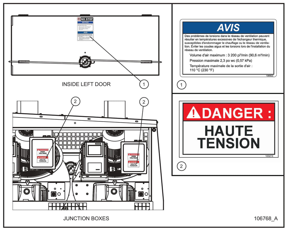 MH500iQ CSA Left Door and Junction Box Decals Assembly Parts for MAXI-HEAT MH500iQ (0001MH16 TO 9999MH16) by allmand
