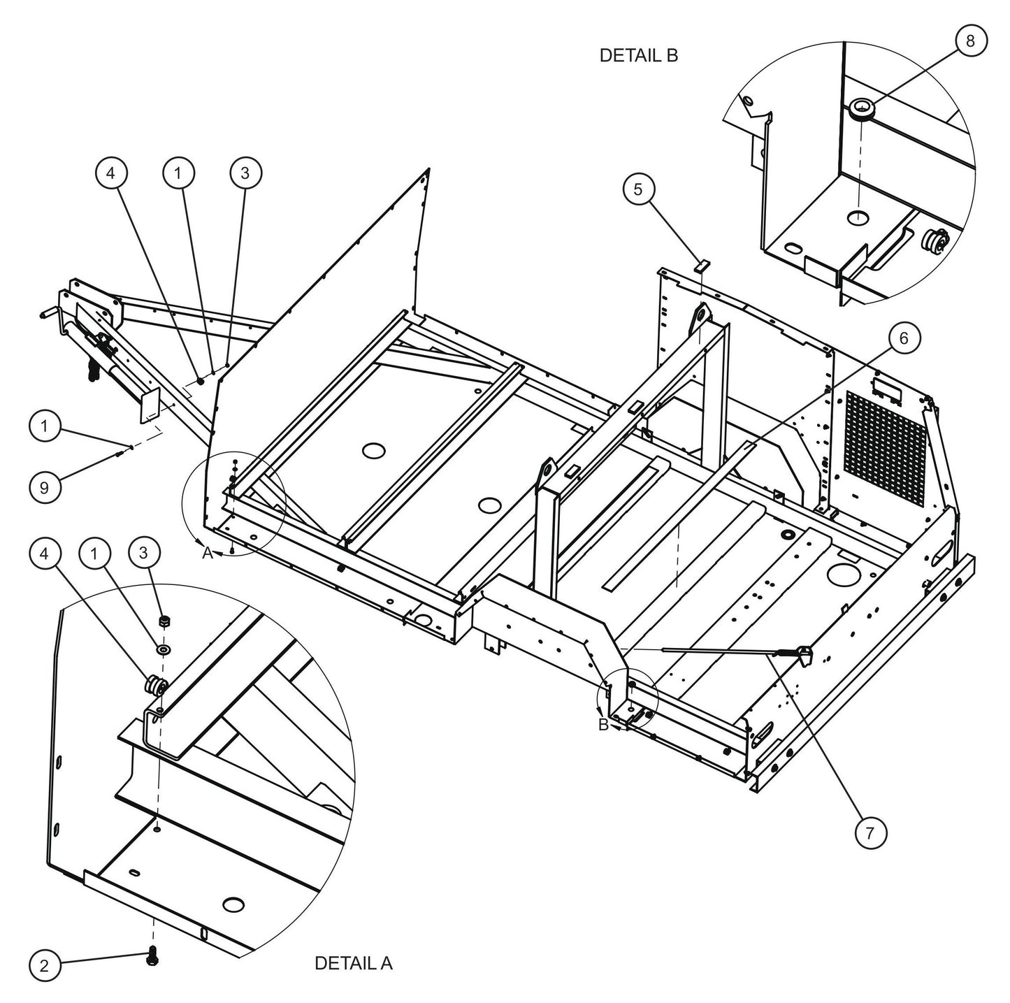Trailer Base FCS Group (2 of 6) Assembly Parts for MAXI-HEAT MH500iQ (0001MH16 TO 9999MH16) by allmand
