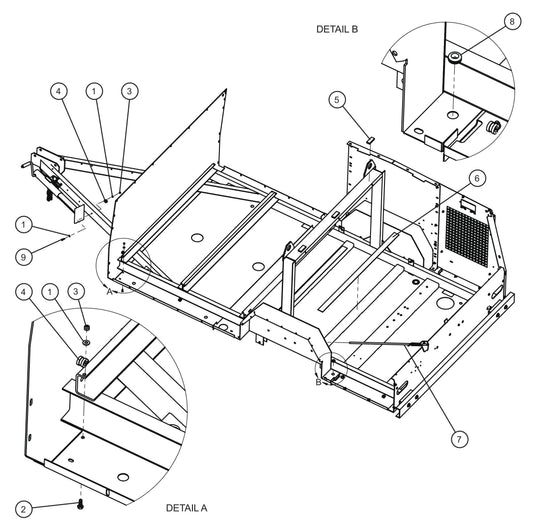 Trailer Base FCS Group (2 of 6) Assembly Parts for MAXI-HEAT MH500iQ (0001MH16 TO 9999MH16) by allmand