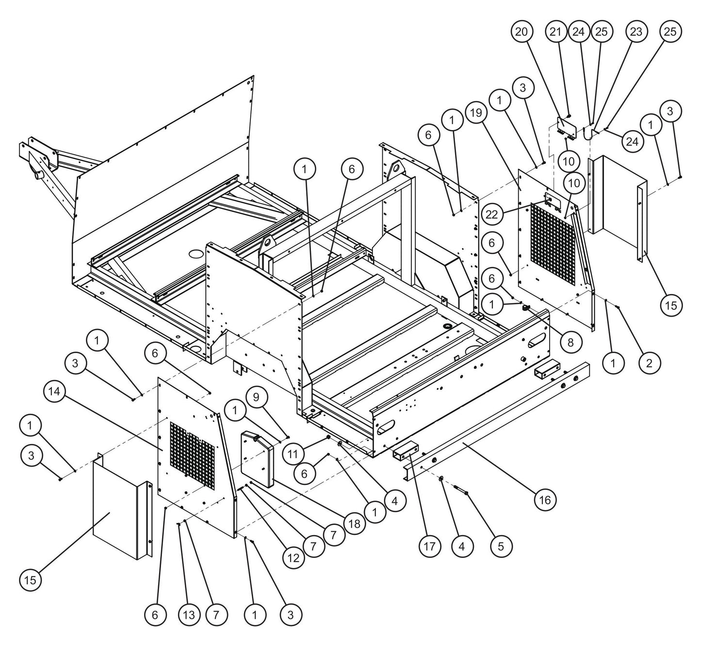 Trailer Base FCS Group (3 of 6) Assembly Parts for MAXI-HEAT MH500iQ (0001MH16 TO 9999MH16) by allmand