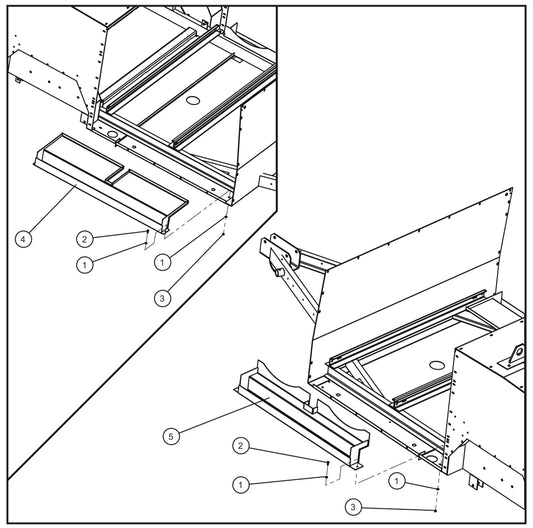 FCS Containment Tray Install Group (1 of 3) Assembly Parts for MAXI-HEAT MH500iQ (0001MH16 TO 9999MH16) by allmand