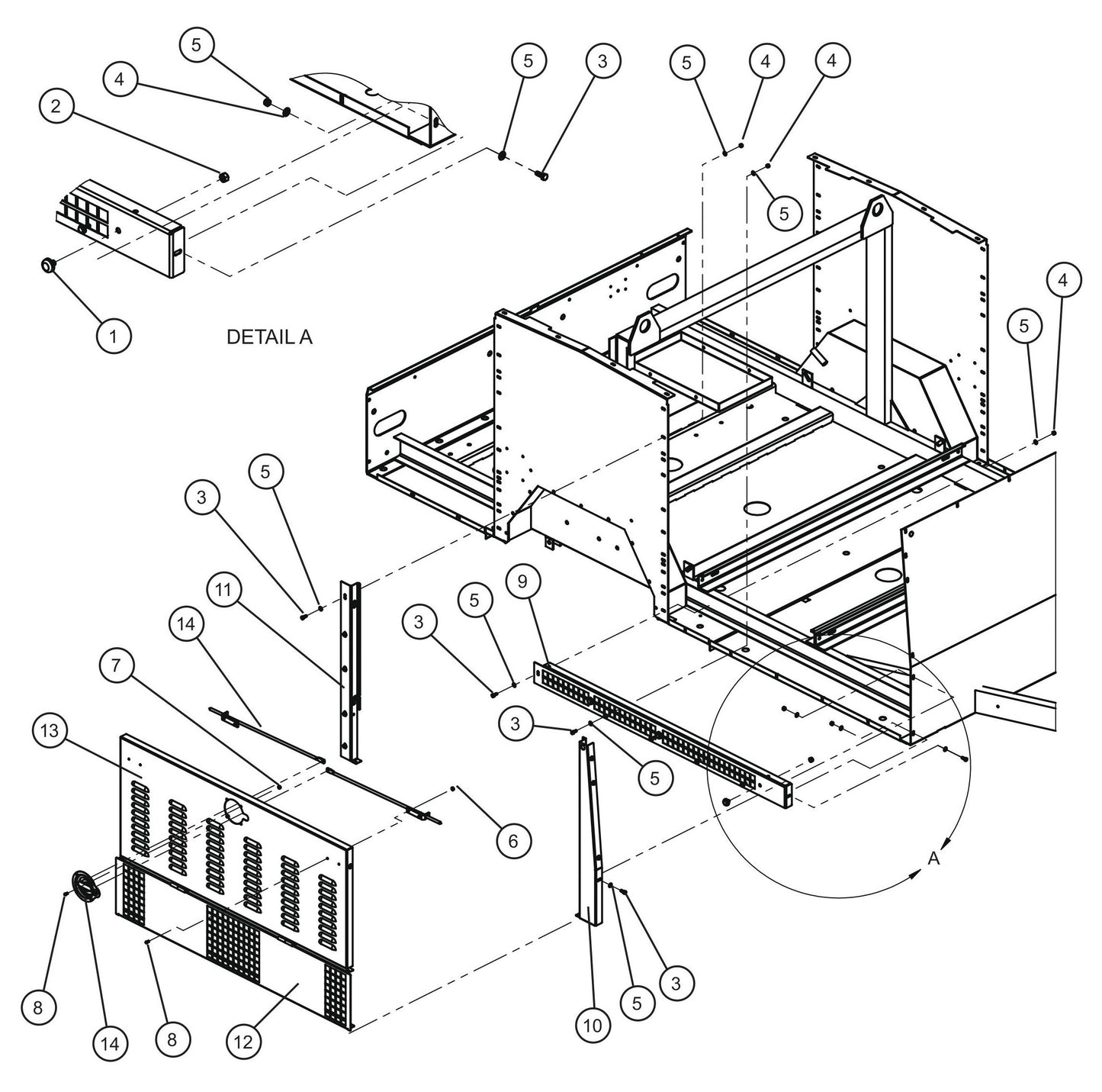 Right Door Group (1 of 3) Assembly Parts for MAXI-HEAT MH500iQ (0001MH16 TO 9999MH16) by allmand