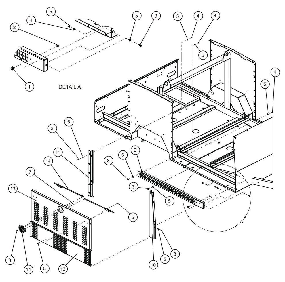 Right Door Group (1 of 3) Assembly Parts for MAXI-HEAT MH500iQ (0001MH16 TO 9999MH16) by allmand