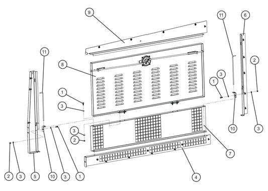 Right Door Group (3 of 3) Assembly Parts for MAXI-HEAT MH500iQ (0001MH16 TO 9999MH16) by allmand