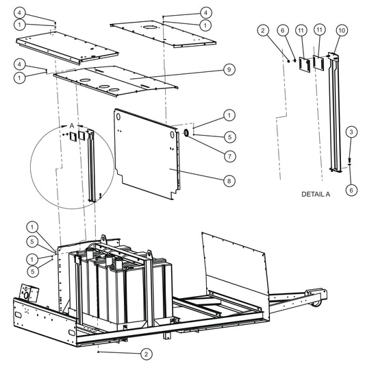 Poly Fuel Tank Group (1 of 2) Assembly Parts for MAXI-HEAT MH500iQ (0001MH16 TO 9999MH16) by allmand