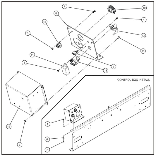 CAT Control Box Group (1 of 2) Assembly Parts for MAXI-HEAT MH500iQ (0001MH16 TO 9999MH16) by allmand