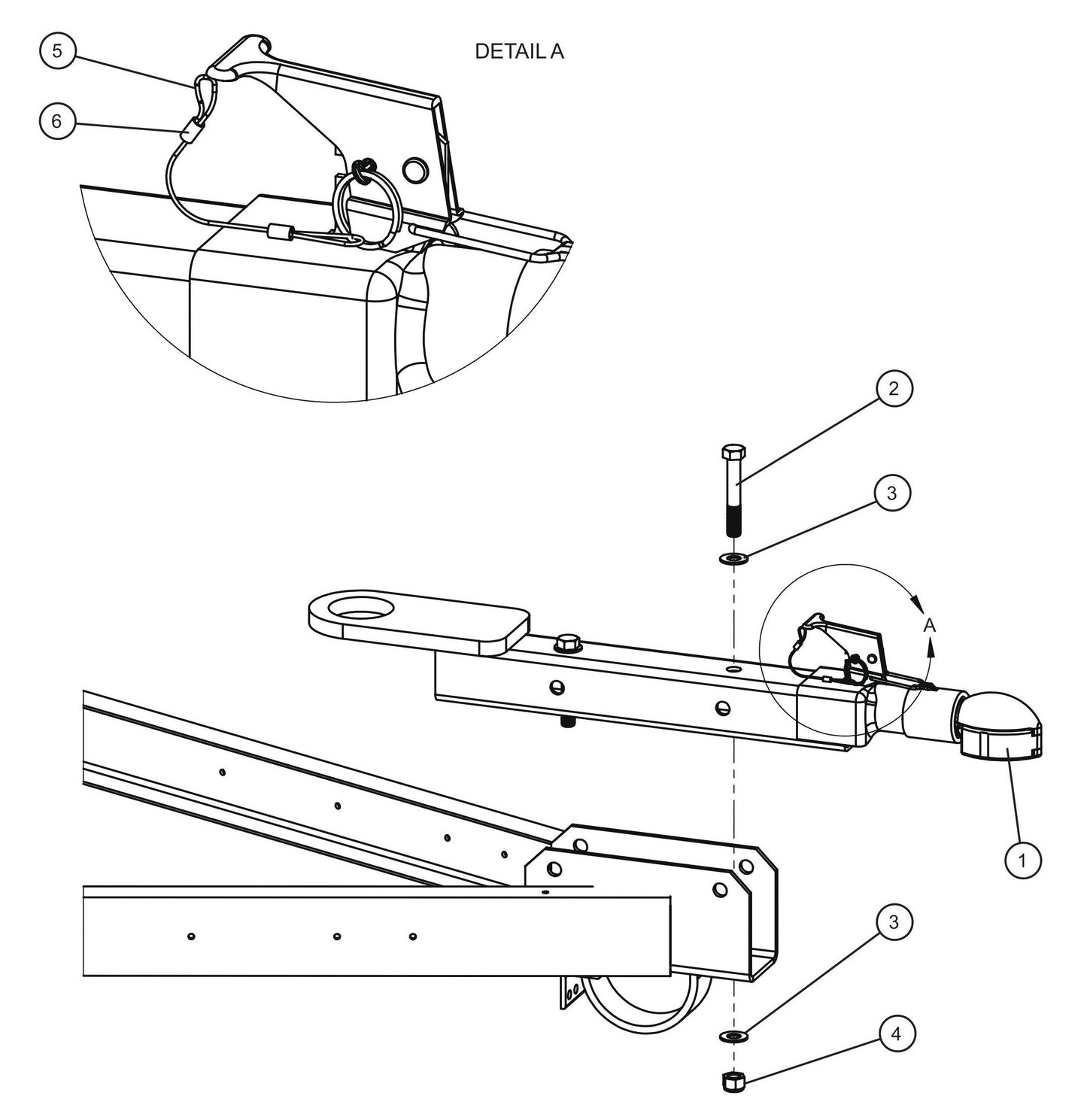 Bulldog Hitch Assembly Parts for MAXI-HEAT MH500iQ (0001MH16 TO 9999MH16) by allmand