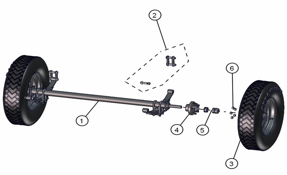 Axle Assembly Parts for ML20B Series Maxi-Light (0001MXL08-0001MXL10) by Allmand