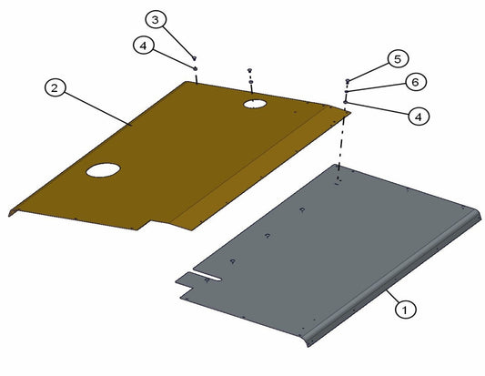 Roof Panels Assembly Parts for ML20B Series Maxi-Light (0001MXL08-0001MXL10) by Allmand