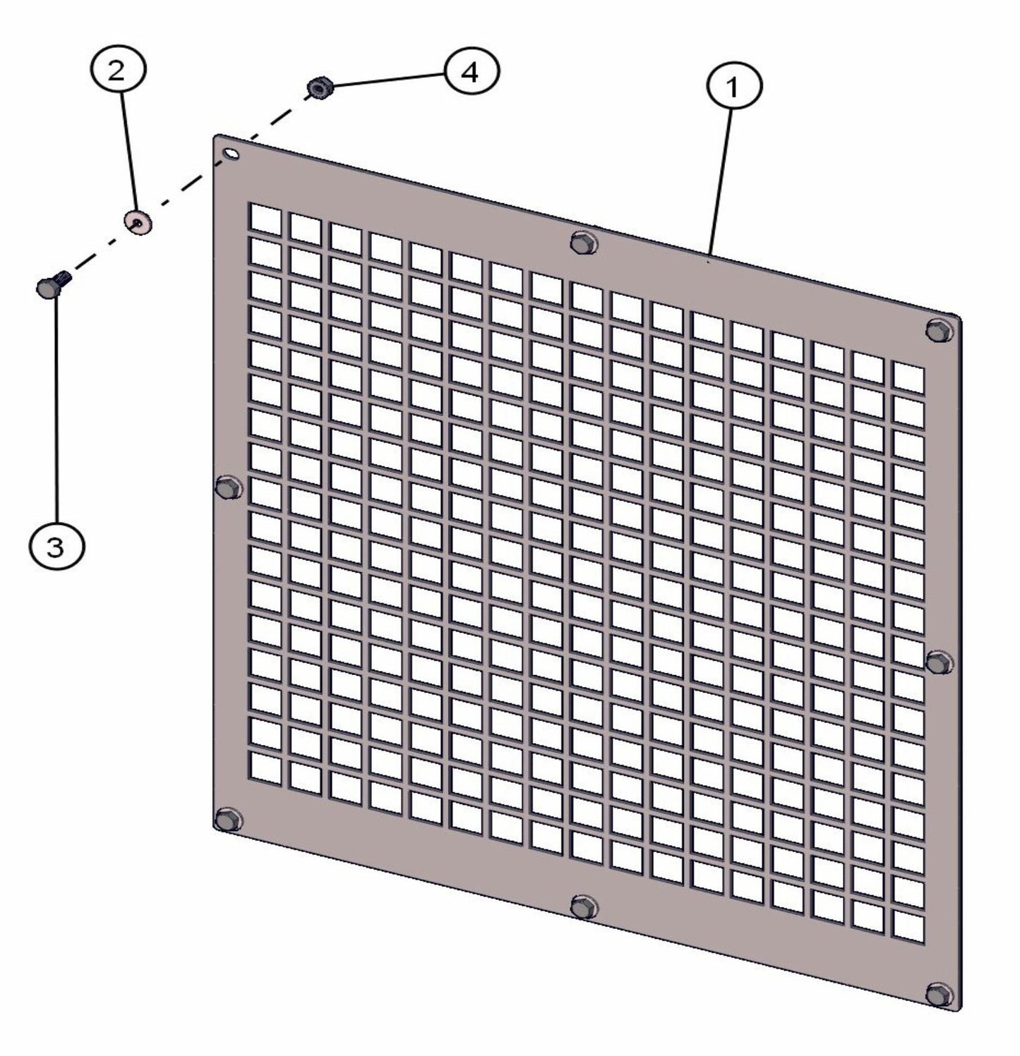 Radiator Panel Assembly Parts for ML20B Series Maxi-Light (0001MXL08-0001MXL10) by Allmand