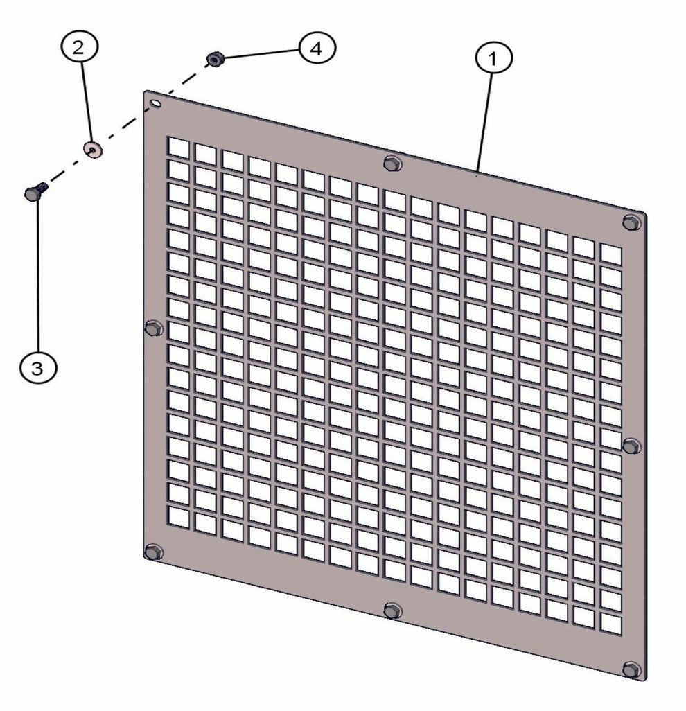Radiator Panel Assembly Parts for ML20B Series Maxi-Light (0001MXL08-0001MXL10) by Allmand