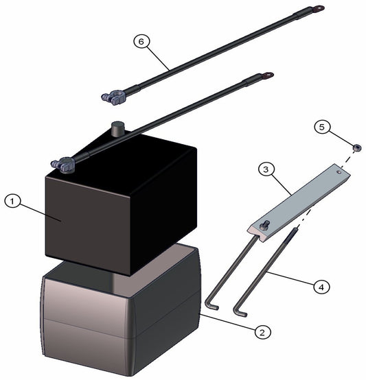 Battery Assembly Parts for ML20B Series Maxi-Light (0001MXL08-0001MXL10) by Allmand