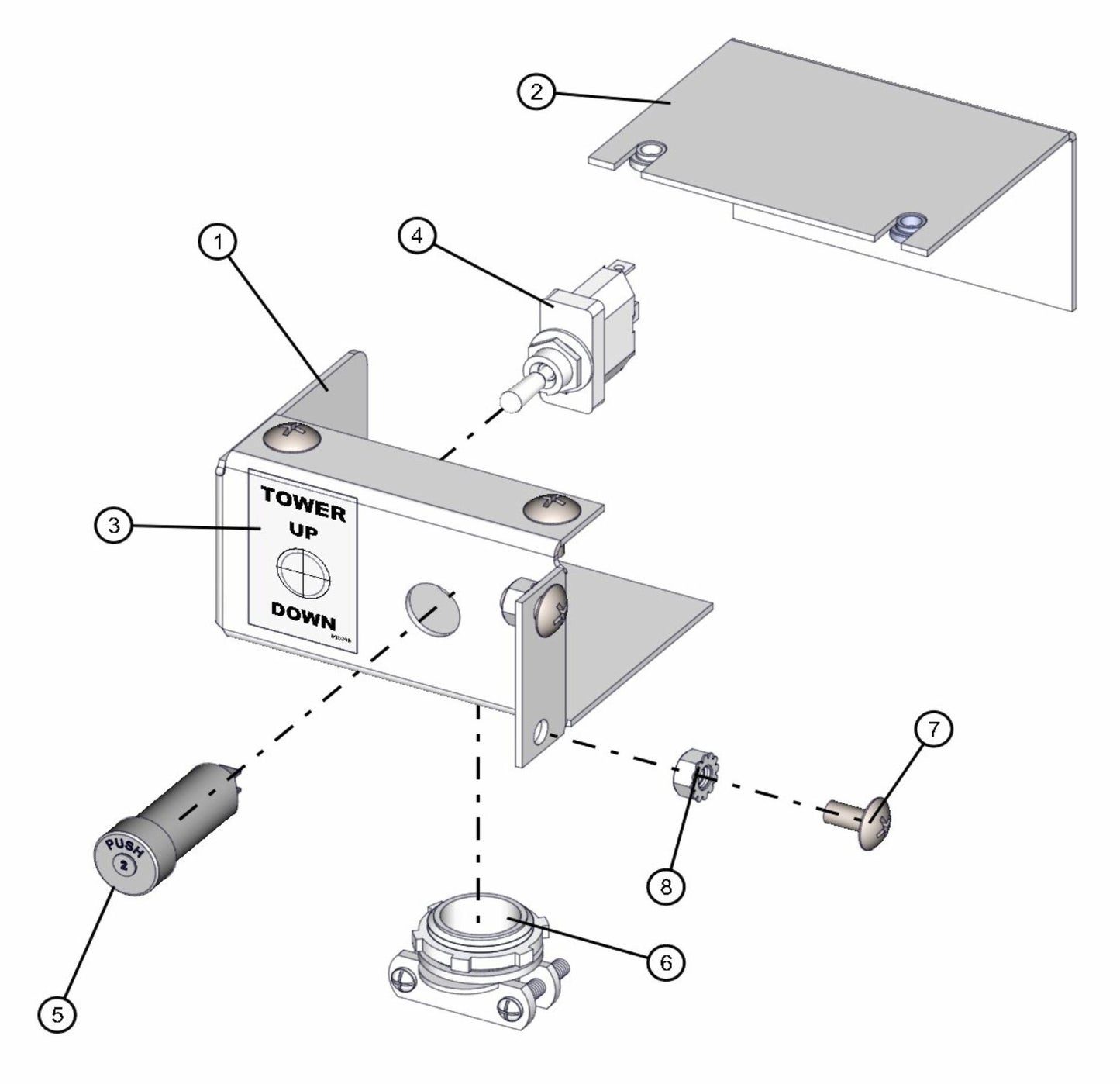 Tower Control Panel Assembly Parts for Maxi-Lite FCS AS3000 (0001MXL10 TO 9999MXL13) by Allmand
