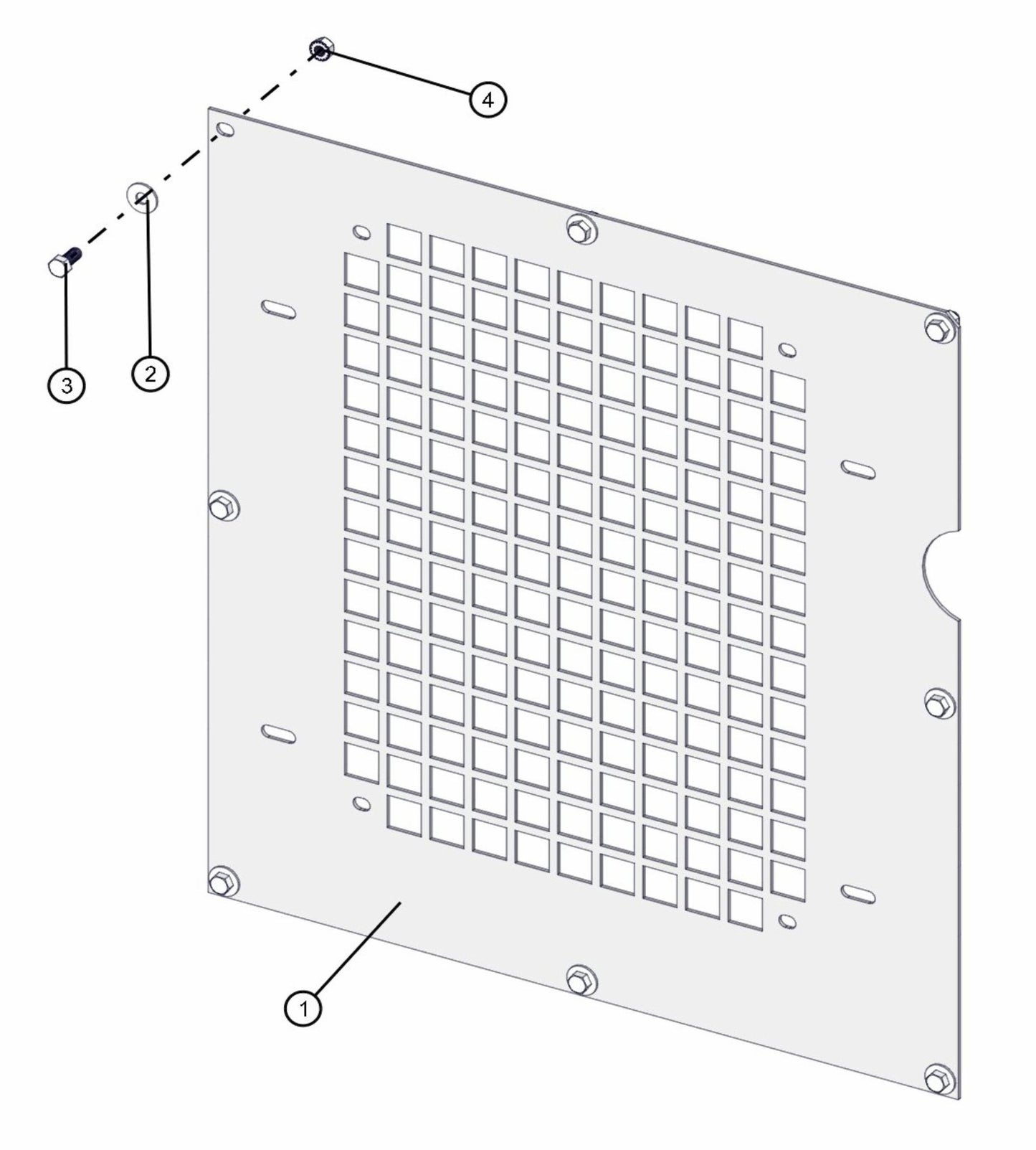 Radiator Plate Pre 2012 Assembly Parts for Maxi-Lite FCS AS3000 (0001MXL10 TO 9999MXL13) by Allmand