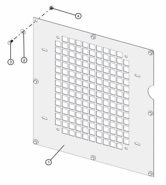 Radiator Plate Pre 2012 Assembly Parts for Maxi-Lite FCS AS3000 (0001MXL10 TO 9999MXL13) by Allmand