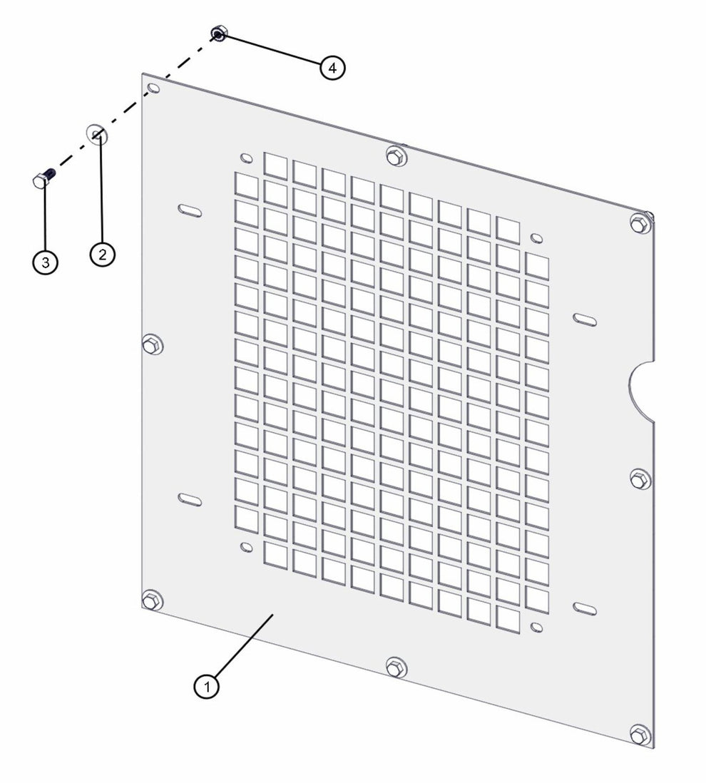 Radiator Plate Pre 2012 Assembly Parts for Maxi-Lite FCS AS3000 (0001MXL10 TO 9999MXL13) by Allmand