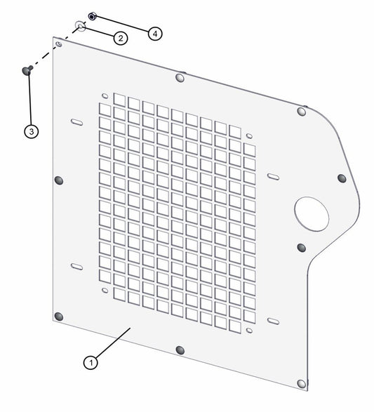 Radiator Plate Assembly Parts for Maxi-Lite FCS AS3000 (0001MXL10 TO 9999MXL13) by Allmand