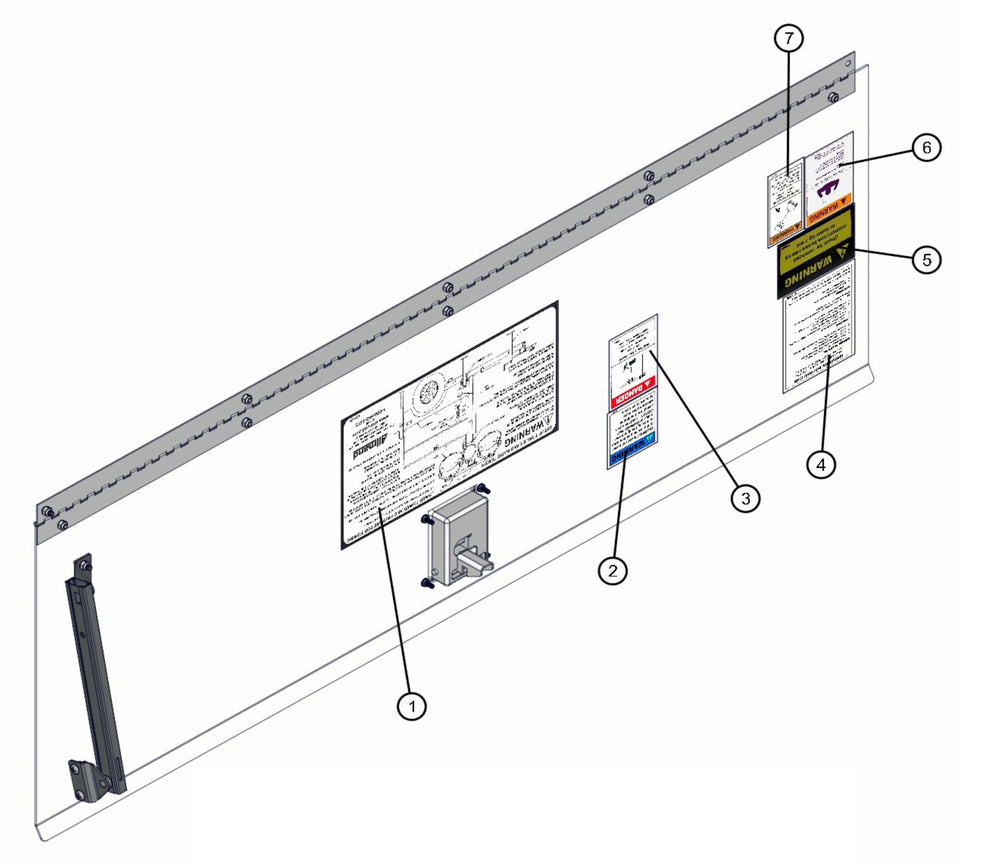 Left Door Inside View Assembly Parts for Maxi-Lite FCS AS3000 (0001MXL10 TO 9999MXL13) by Allmand