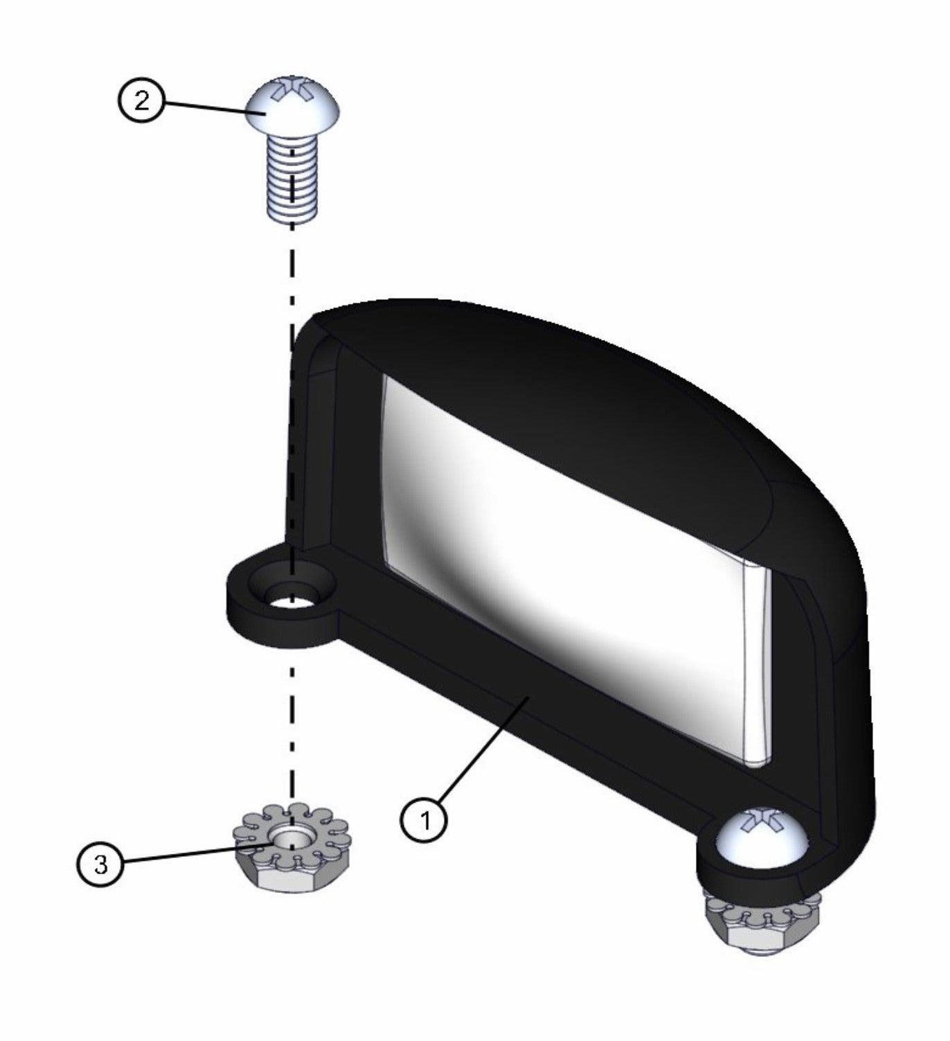Licence Plate Lamp Assembly Parts for Maxi-Lite FCS AS3000 (0001MXL10 TO 9999MXL13) by Allmand